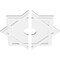 Ekena Millwork Axel Architectural Grade PVC Contemporary Ceiling Medallion, Two Piece, 18"OD x 3"ID x 10"C x 1"P CMP18AL2-03000 - alternate 3
